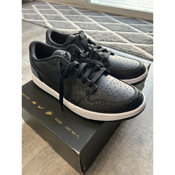 Jordan Shoes Air Jordan Low Golf Shoe Black Croc Poshmark